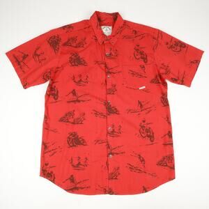 Iron And Resin Freedom Riders Mens 2XL Button Down Short Sleeve Shirt Motorbike